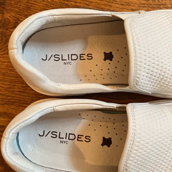 J Slides Aileen Perforated Nubuck platform slip on shoes - Picture 4 of 8